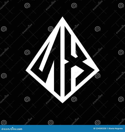 NX Logo Letters Monogram With Prisma Shape Design Template Stock Vector