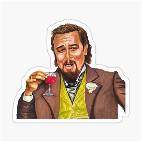 "Illustration of the famous Leo meme." Sticker for Sale by smadge | Redbubble