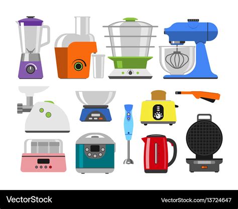 Home appliances cooking kitchen equipment Vector Image