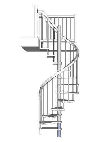 Деревянная винтовая лестница на второй этаж - Новая Лестница