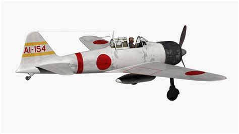 Mitsubishi A6M Zero 3D Model $52 - .blend .fbx .obj - Free3D