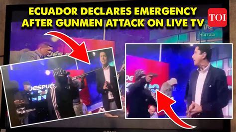 What happened in Ecuador after an armed gang hijacked live TV broadcast?