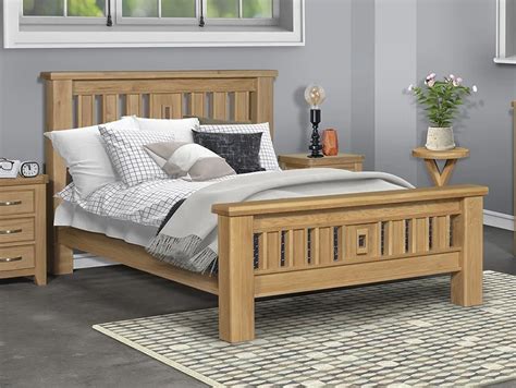 ASC Selkirk 6ft Super King Size Oak Wooden Bed Frame