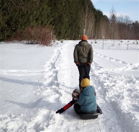 Ange Et Sa Famille L Hiver Au Parc De La Rivi Re Etchemin