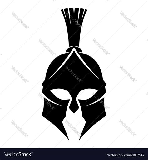 Black spartan helmet Royalty Free Vector Image