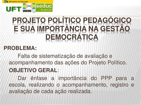 Ppt Projeto Pol Tico Pedag Gico E Sua Import Ncia Na Gest O