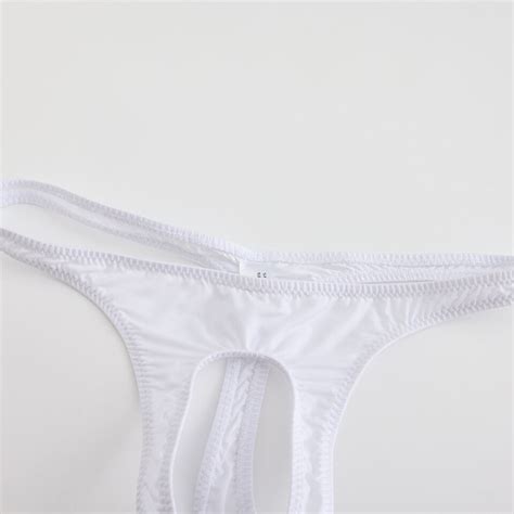 Men S Open Pouch Sexy Low Rise G String T Back Briefs Thongs Bikini Underwear EBay