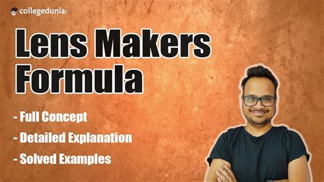 Lens Makers Formula Derivation And Numericals Cbse Class 12 Youtube