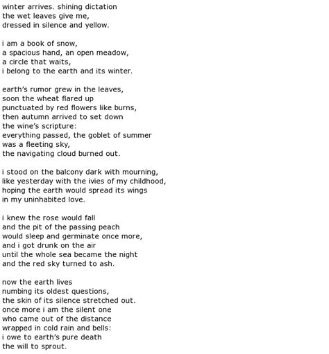 Winter Poems > My poetic side