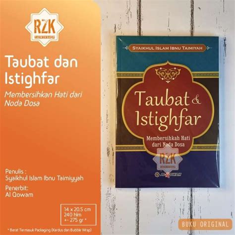 Jual Buku Taubat Dan Istighfar Membersihkan Hati Dari Noda Dosa Di