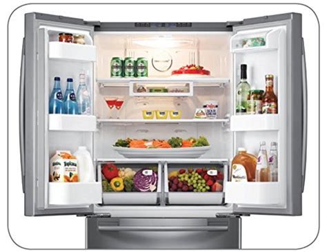 Samsung Rf20hfenbsr 33 200 Cu Ft Capacity French Door Refrigerator With Twin Cooling System