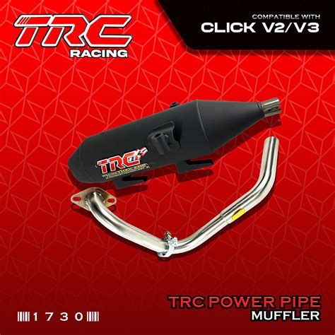 TRC Racing Power Pipe Honda Click V2 125 150 Muffler Exhaust 1730