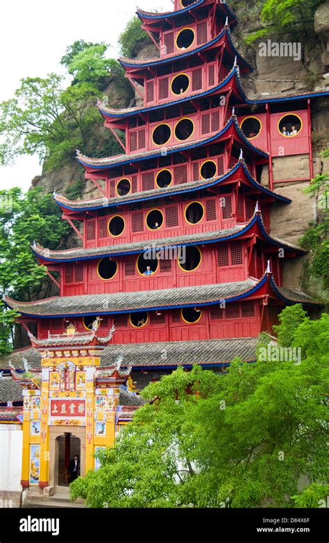 Shibaozhai Pagoda Zhong County Río Yangtze China Fotografía De Stock