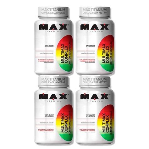 Multivitaminico Multimax Complex Caps Max Titanium Vitaminas E Minerais