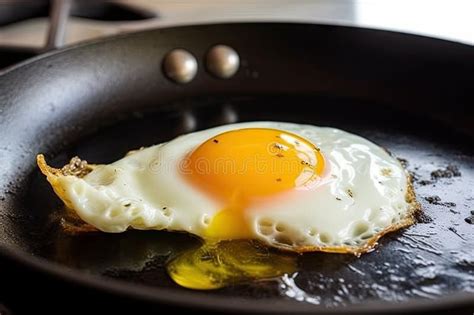 Step By Step Guide To Making Perfect Fried Eggs With Tips On How To Flip And Season Stock