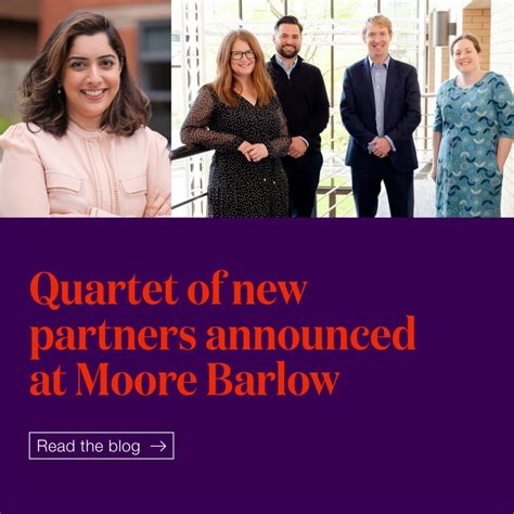 Quartet Of New Partners Announced At Moore Barlow Moore Barlow Llp