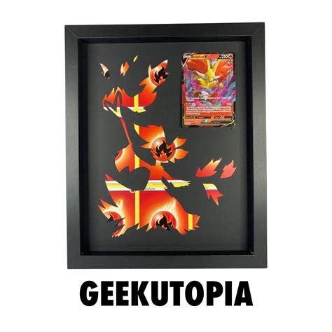 Delphox, Genuine Pokémon Card Frame, Pokemon Art, Gift, Geeky, Wall Art ...