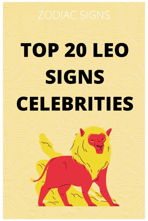 Top 20 Leo Sign Celebrities | Leo Zodiac Sign Celebrities | Leo Famous People | zodiac Signs