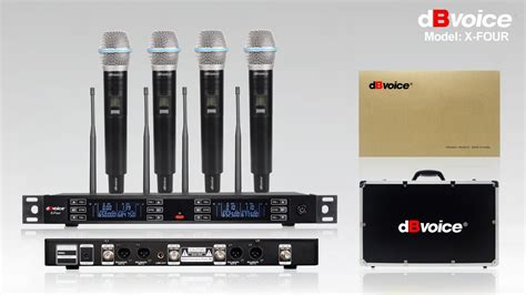 Professional Wireless Microphone UHF 4Channel DBvoice X FOUR YouTube