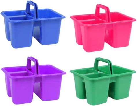 Kids Arts And Crafts Small Plastic Caddies With Handles 3