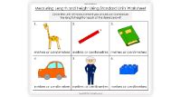 Measuring Length And Height Using Standard Units Worksheet Maths Year