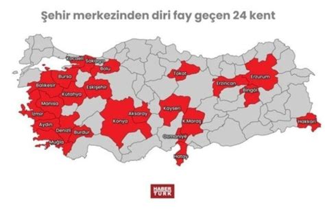 BATI ANADOLU FAY HATTI Batı Anadolu Fay Hattı bu iller ve ilçelerden