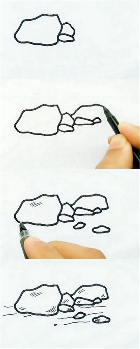 Rocks Drawing Ideas