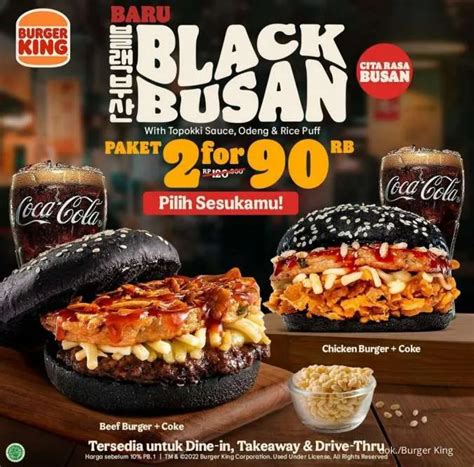 Menu Baru Burger King 2022 Black Busan Isi Odeng Saus Topokki Hingga