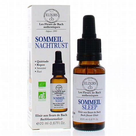 ELIXIRS CO Les Fleurs De Bach Authentiques Sommeil Flacon 20ml