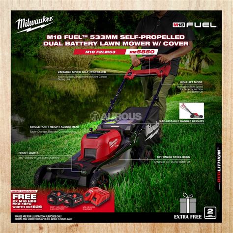 Milwaukee M Fuel Cm Self Propelled Dual Battery Lawn Mower