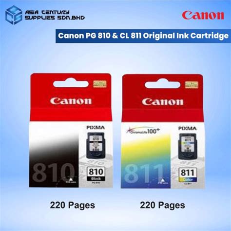 100 Genuine Canon Pg 810 9ml Cl 811 9ml Pg 810xl 15ml Cl