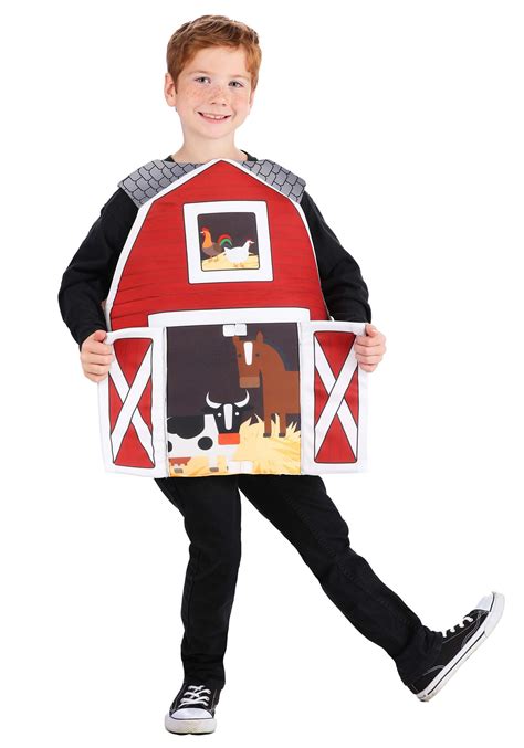 Child Big Red Barn Costume | Kid's Farm Costumes