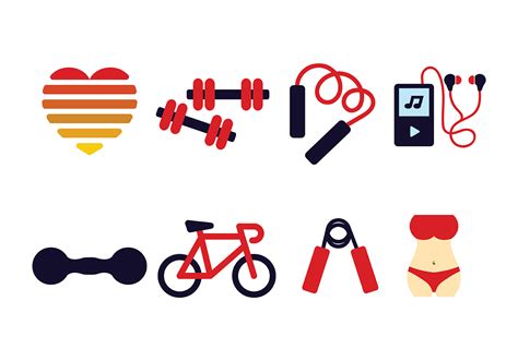 Fitness Icon Pack Vector 136420 Vector Art At Vecteezy