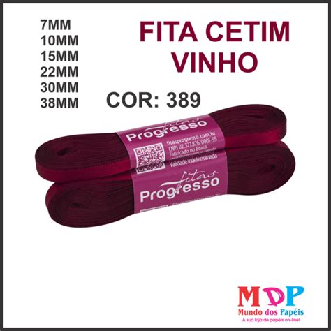 Fita Cetim Simples Cf Mm Cor Vinho Peca Metros