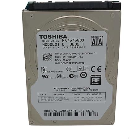 Toshiba Mq Abd Gb Interne Festplatte Cm Rpm Mb