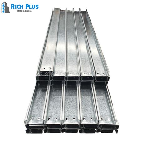 Hot Dipped Galvanized Steel C U Z Purlin Perforated Steel C Channel Purlins For Prefab House C