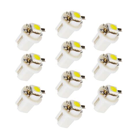 10PCS B8 5D 509T 5050 LED SMD T5 White Lamp Car Gauge Speedo Dash Bulb