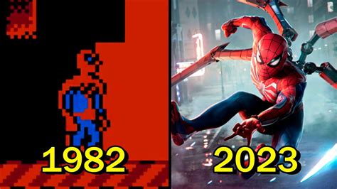 Evolución de los videojuegos de Spider Man 1982 2023 YouTube