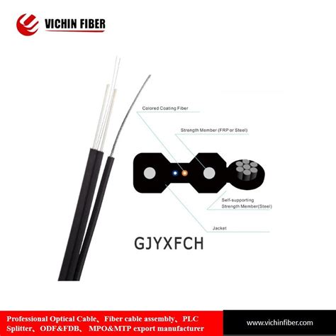 FTTH Outdoor Indoor Gjyxch GJYXFCH 1 2 4 Core G657A2 Single Mode Fiber