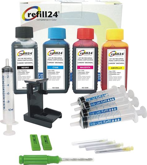 Refill24 Kit De Recharge Compatible Pour Cartouches D Encre Canon 545