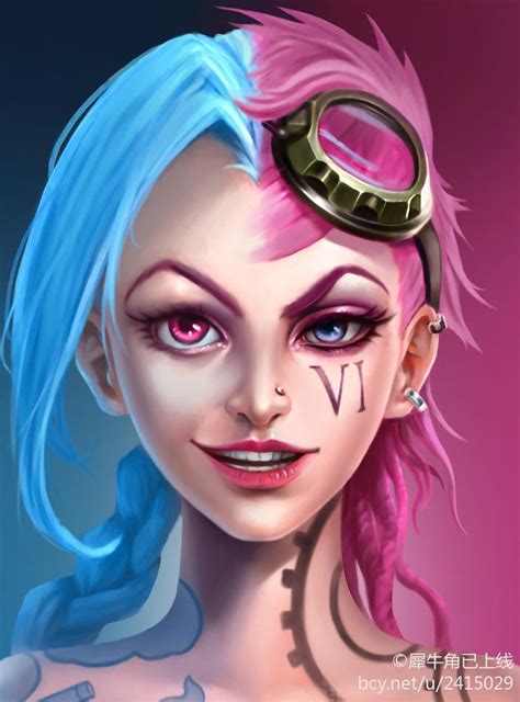 Vi Jinx Portrait Wallpapers Fan Arts League Of Legends Lol Stats