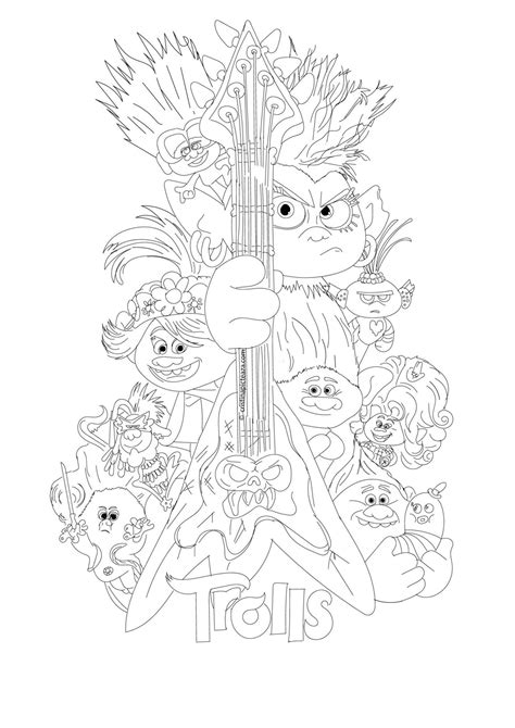 Trolls World Tour Coloring Pages Delta Dawn Lois Murphys Coloring Pages