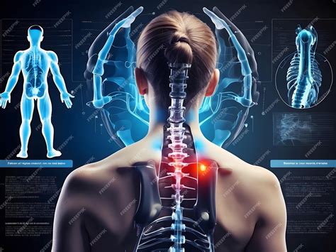 Futuristic medical research of back spine back spine herniated disk