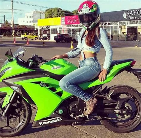 Kawasaki Ninja Girl Motorcycles Pinterest Motos Sonhos E Mulher