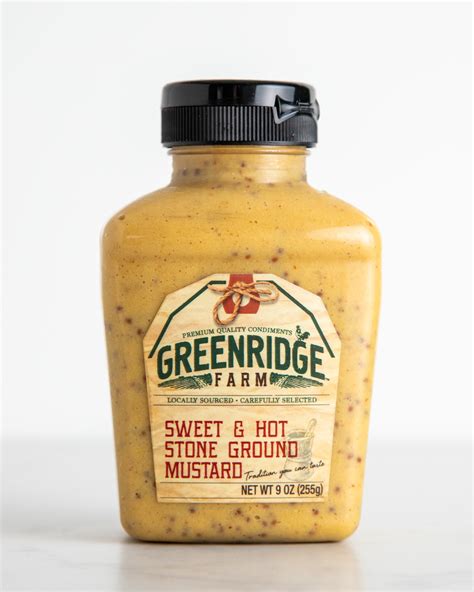 Sweet and Hot Stone Ground Mustard - Greenridge Farm