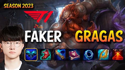 T1 Faker Gragas Vs Irelia Mid Kr Ranked Youtube