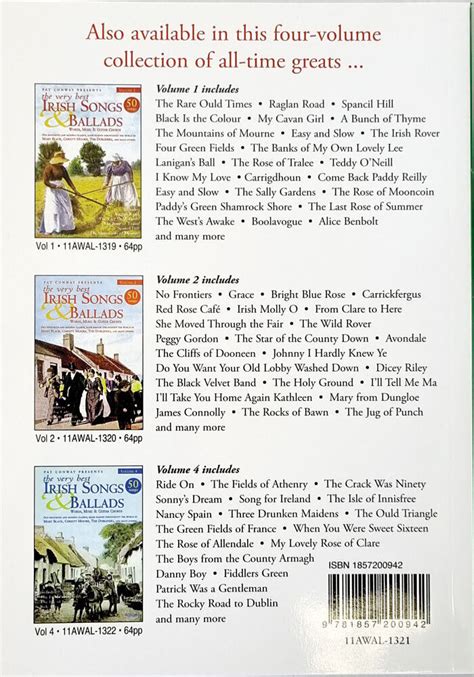 Songbook The Very Best Irish Folk Songs And Ballads Volume 3 Chords