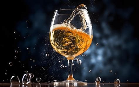 Premium AI Image A Glass Of Alcohol With A Liquid Being Poured Into It