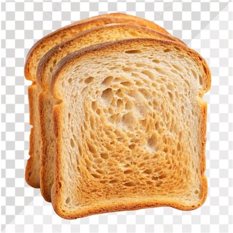 Toast Bread Isolated On Transparent Background Premium Ai Generated Psd