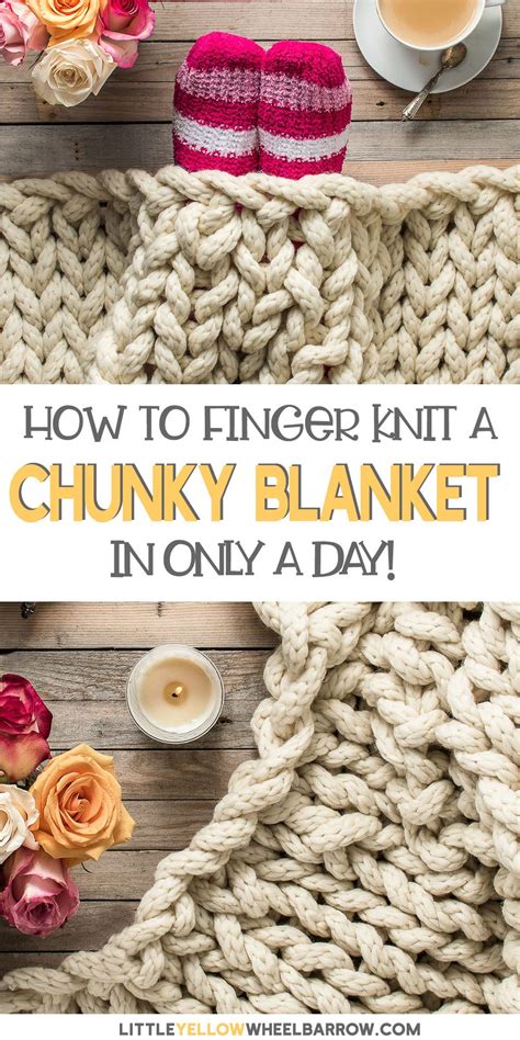 How To Make A Cozy Finger Knit Blanket In Two Hours Finger Knitting